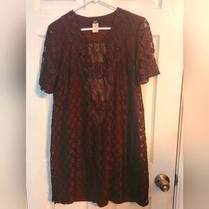 KC Burgundy Lace Dress Size L Excellent condition
